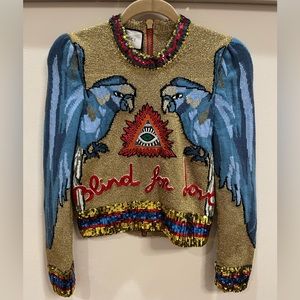 Authentic Gucci Runway Blind for Love Sweater.